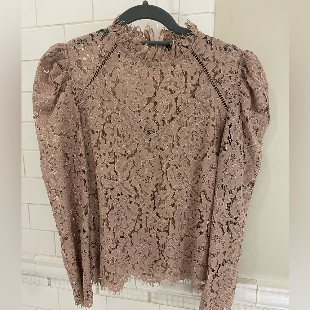 Generation Love Lace Blouse in Mauve